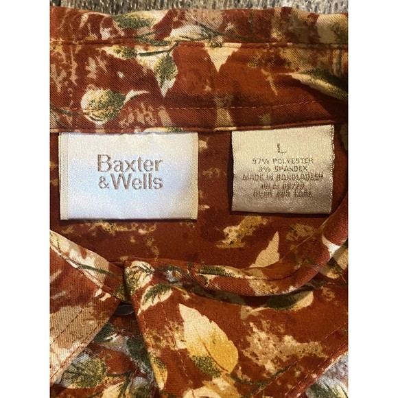 Baxter and Wells Women's button up Jackets size Large orange and blue - Picture 4 of 9